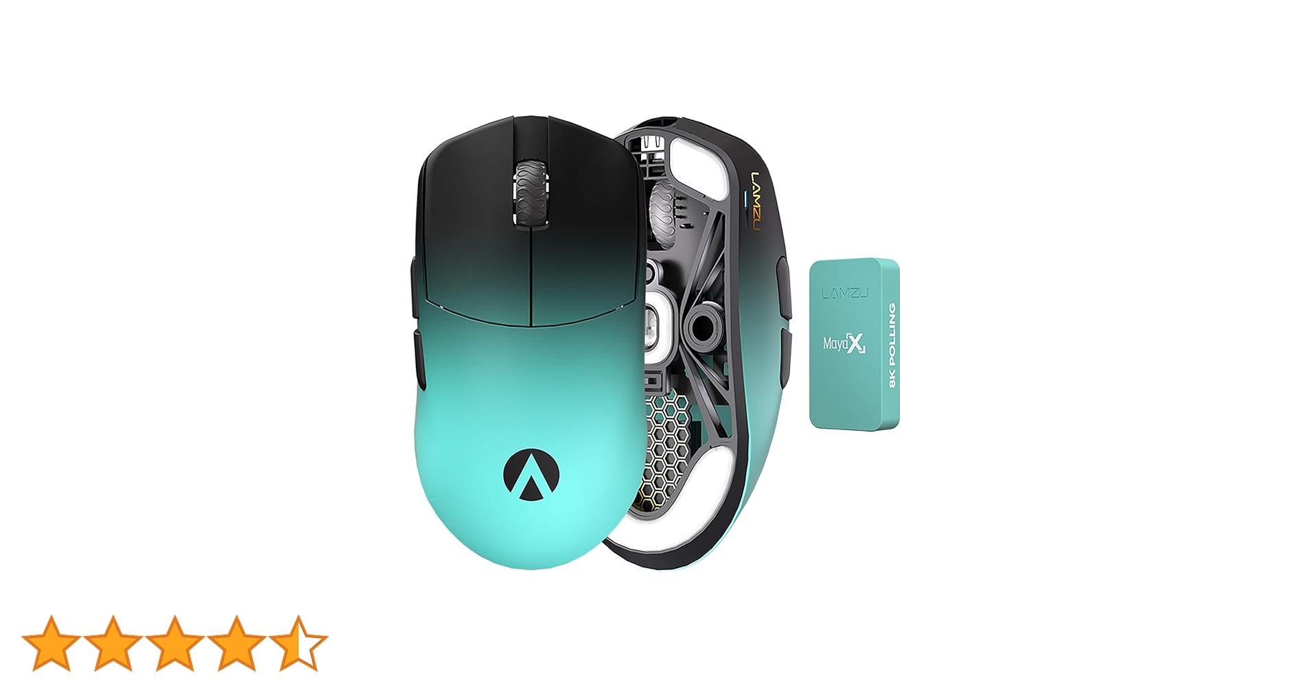 その他 Lamzu MAYA X LAMZU MAYA X 30K DPI Wireless Optical Black Gaming Mouse